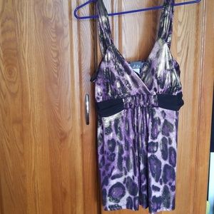 Dots sheer and silky tank dress tank top.